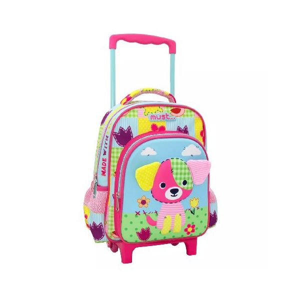 KINDERGARTEN TROLLEY BACKPACK MUST MADE WITH LOVE 3D 2 CASES