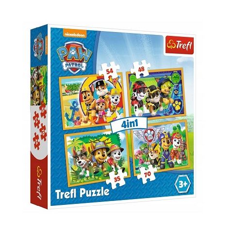 PUZZLES 4IN1 HOLIDAY PAW PATROL 34395