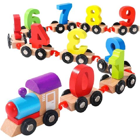 Jouet de train numérique en bois
